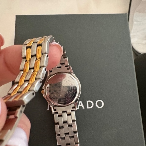Womens Movado two tone watch.